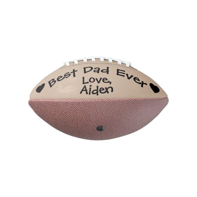 Cute Best Dad Ever Brown Black Personalised Photo American Football (Rotated 270)