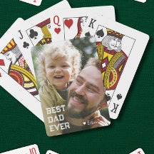 Cute Best Dad Ever Playing Cards
