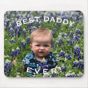 Cute Best daddy ever personalised photo Mouse Mat