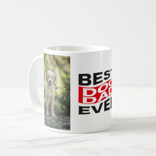 Cute Best Dog Dad Ever Pet 2 Photo Custom Coffee Mug