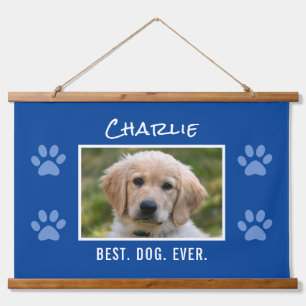 Cute Best Dog Ever Personalised Text Custom Photo Hanging Tapestry
