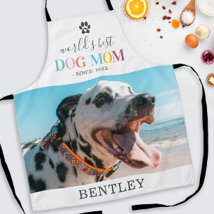 Cute Best Dog Mum Photo Apron