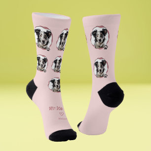 Cute Best Dog Mum Photo  Socks