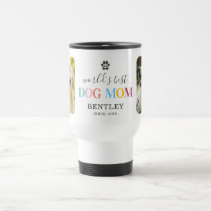 Cute Best Dog Mum Photo Travel Mug