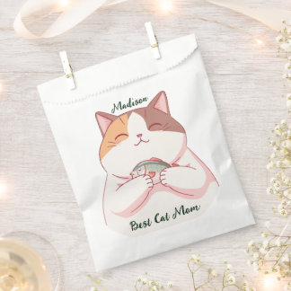 Cute Best fish cat mum custom script Favour Bags