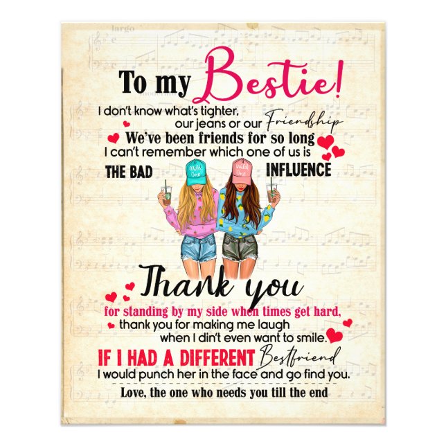 Cute Best Friend Gift, Funny Friendship Day Gifts Flyer (Front)
