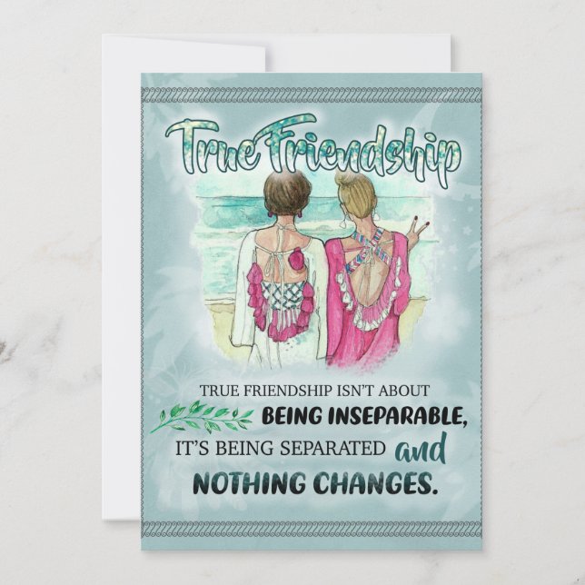 Cute Best Friend Gift, Funny Friendship Day Gifts Holiday Card (Front)