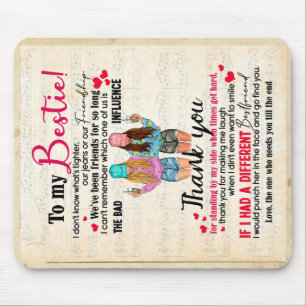 Cute Best Friend Gift, Funny Friendship Day Gifts Mouse Mat