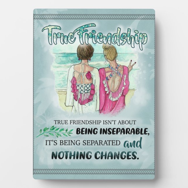 Cute Best Friend Gift, Funny Friendship Day Gifts Plaque (Front)