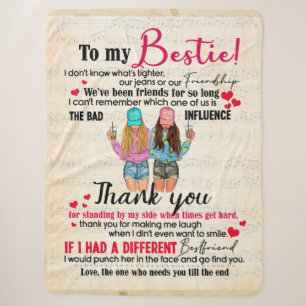 Cute Best Friend Gift, Funny Friendship Day Gifts Sherpa Blanket