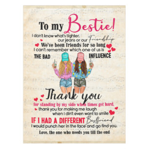 Cute Best Friend Gift, Funny Friendship Day Gifts Tablecloth
