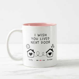 Cute Best Friend Long Distance Friendship Two-Tone Coffee Mug
