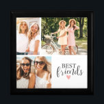 Cute Best Friends Bestie Script Photo Collage Gift Box<br><div class="desc">A best friends photo keepsake box with room for 3 photos. Personalise it with photos of your friends and store your memorabilia from your fun times together.. Designed for you by Blackberry Boulevard.</div>