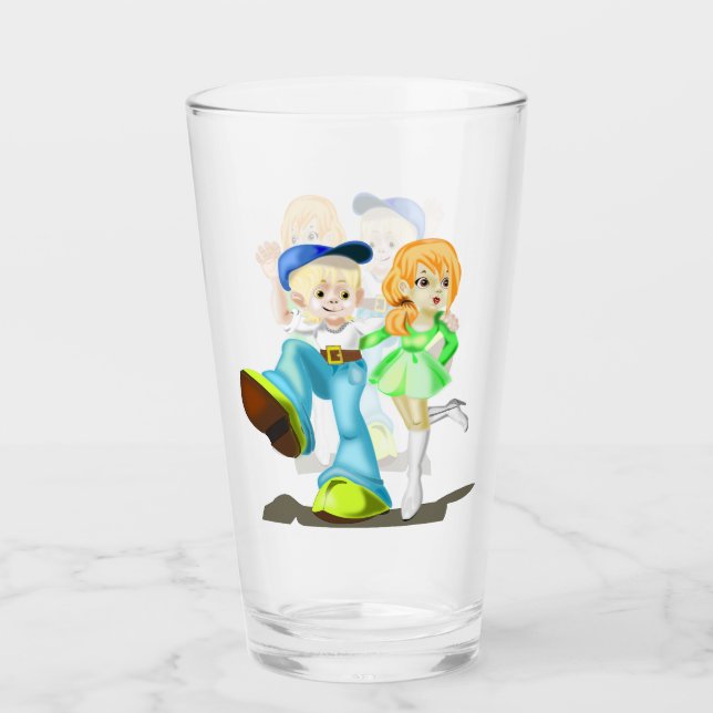 Cute Best Friends Glass (Front)