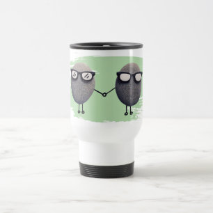 Cute Best Friends Green Splatter Travel Mug