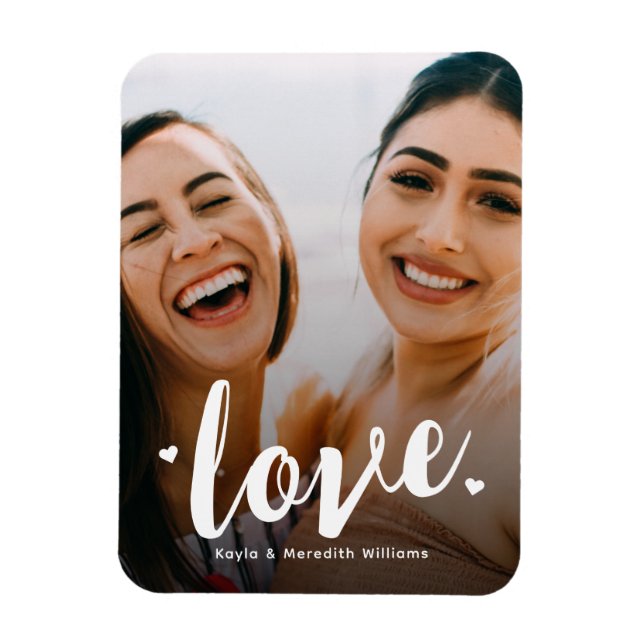 Cute Best Friends Love Photo Keepsake Magnet (Vertical)