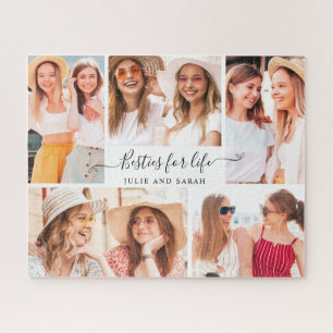 Cute Best Friends Names BFF Photo Collage Jigsaw Puzzle