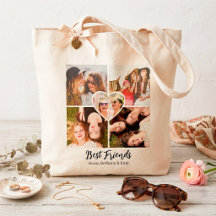 Cute "Best Friends" Personalised 5 Photo Collage