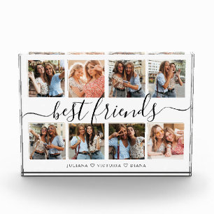 Cute Best Friends Script Collage Photo Block