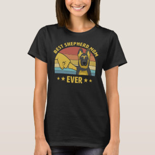 Cute Best German Shepherd Mum Ever Vintage Puppy L T-Shirt