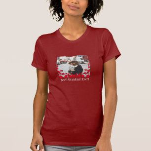 Cute Best Grandma Ever! Family Photo Custom T-Shirt