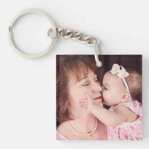 Cute Best Grandma Ever Photo Key Ring