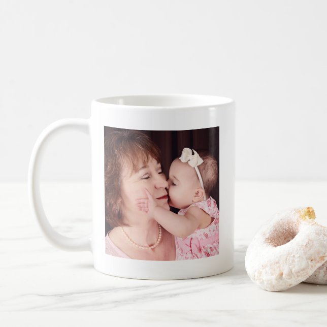 Cute Best Grandma Mamaw Nana Ever Photo Coffee Mug (With Donut)