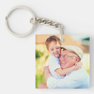 Cute Best Grandpa Ever Photo Key Ring