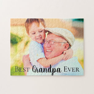 Cute Best Grandpa Photo Jigsaw Puzzle