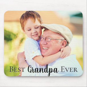 Cute Best Grandpa Pops Dad Ever Photo Mouse Mat