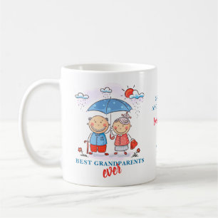 Cute Best Grandparents Ever Cartoon Personalised Coffee Mug