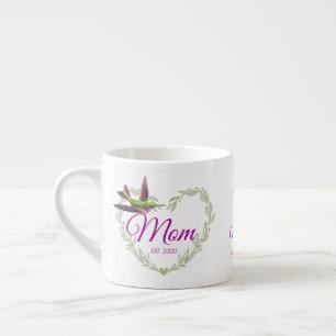 Cute Best Mum Ever Heart  Hummingbird Giant Coffee Espresso Cup