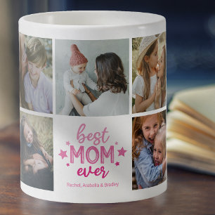 Cute Best Mum Ever Photo Collage Coffee Mug
