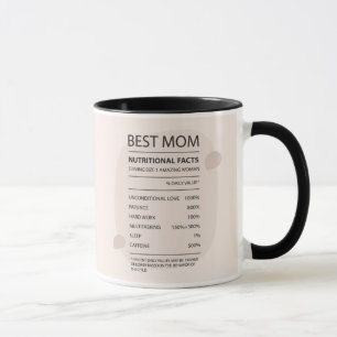 Cute Best Mum Nutritional Facts Wrap Mug