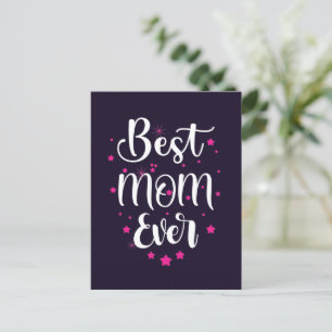Cute Best Mum Text And Little Stars Postcard