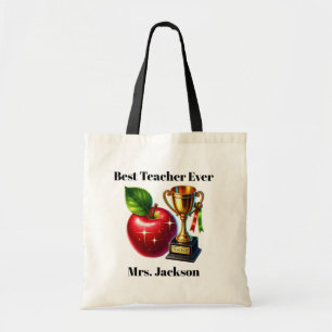 Cute Best Teacher ever customisable Tote Bag