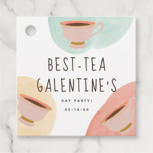 Cute Best-Teas Galentine's Day Party Favour Tags