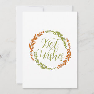 Cute Best Wishes Wreath Postcard