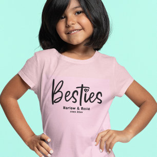 Cute Besties BFF Best Friends Your Names T-Shirt
