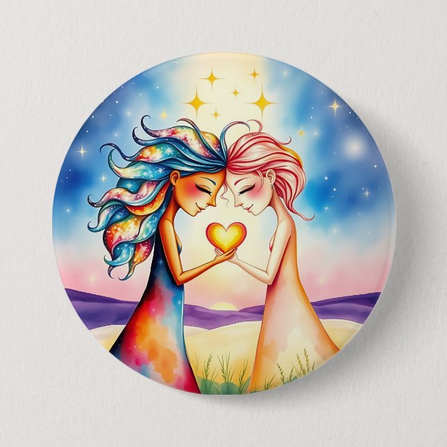 Cute Besties Button (Front)