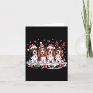 Cute Bet Hound Christmas Pupes Dog Lovers Funny Ho Card