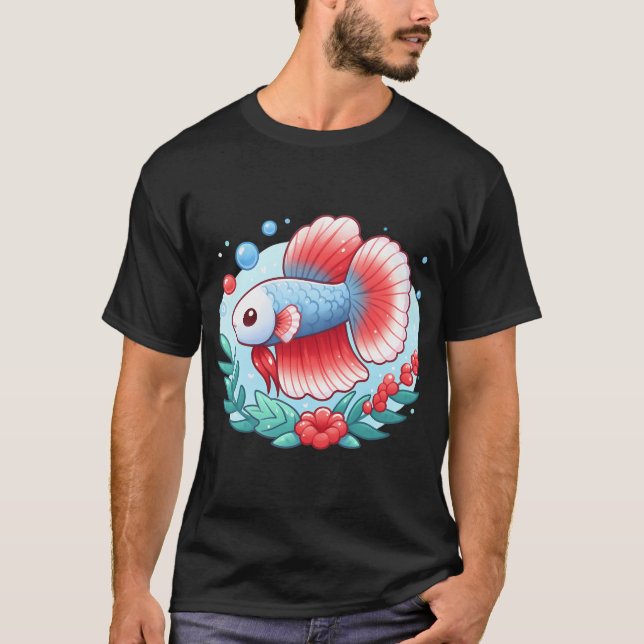 Cute Betta Fish T-Shirt (Front)