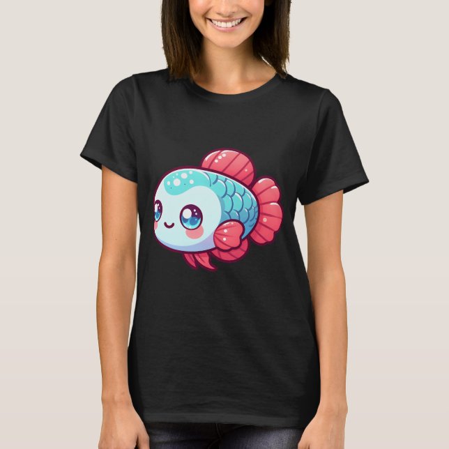 Cute Betta Fish T-Shirt (Front)