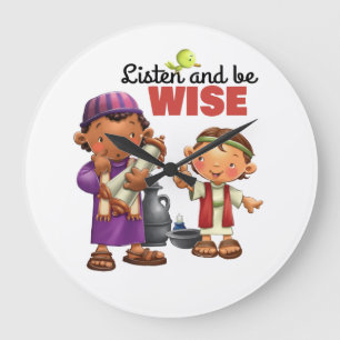 Cute Bible verse kids clock