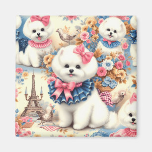 Cute Bichon Frisé Seamless Magnet