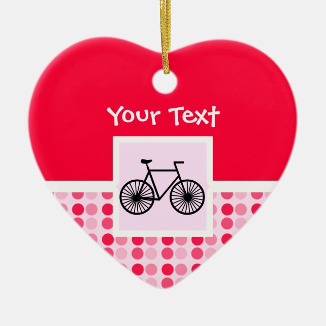 Cute Bicycle Ceramic Tree Decoration (Front)