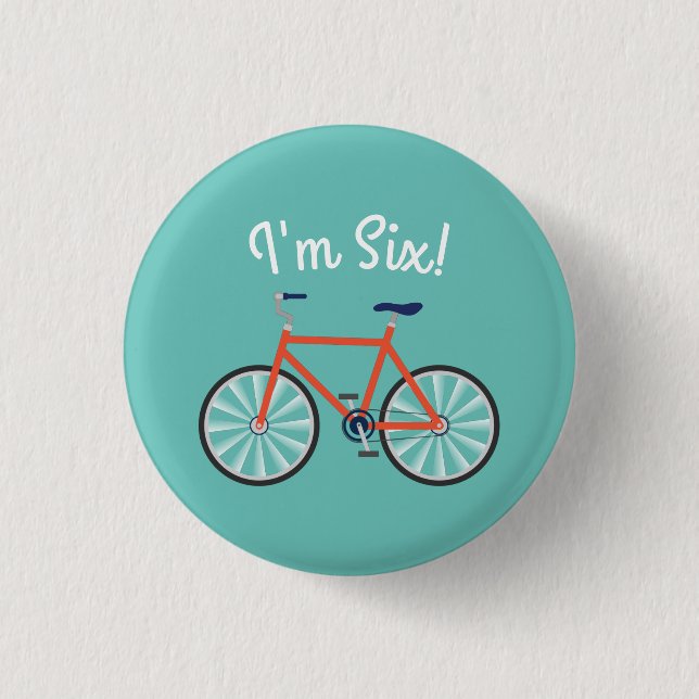 Cute Bicycle Kids Bike Birthday Party Cycling 3 Cm Round Badge (Front)