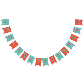 Cute Bicycle Kids Bike Birthday Party Cycling Bunting