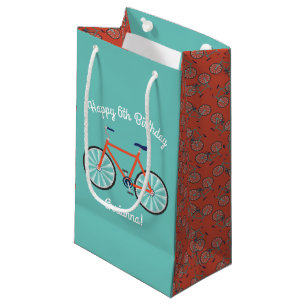 Cute Bicycle Kids Bike Birthday Party Cycling Small Gift Bag