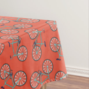 Cute Bicycle Kids Bike Birthday Party Cycling Tablecloth